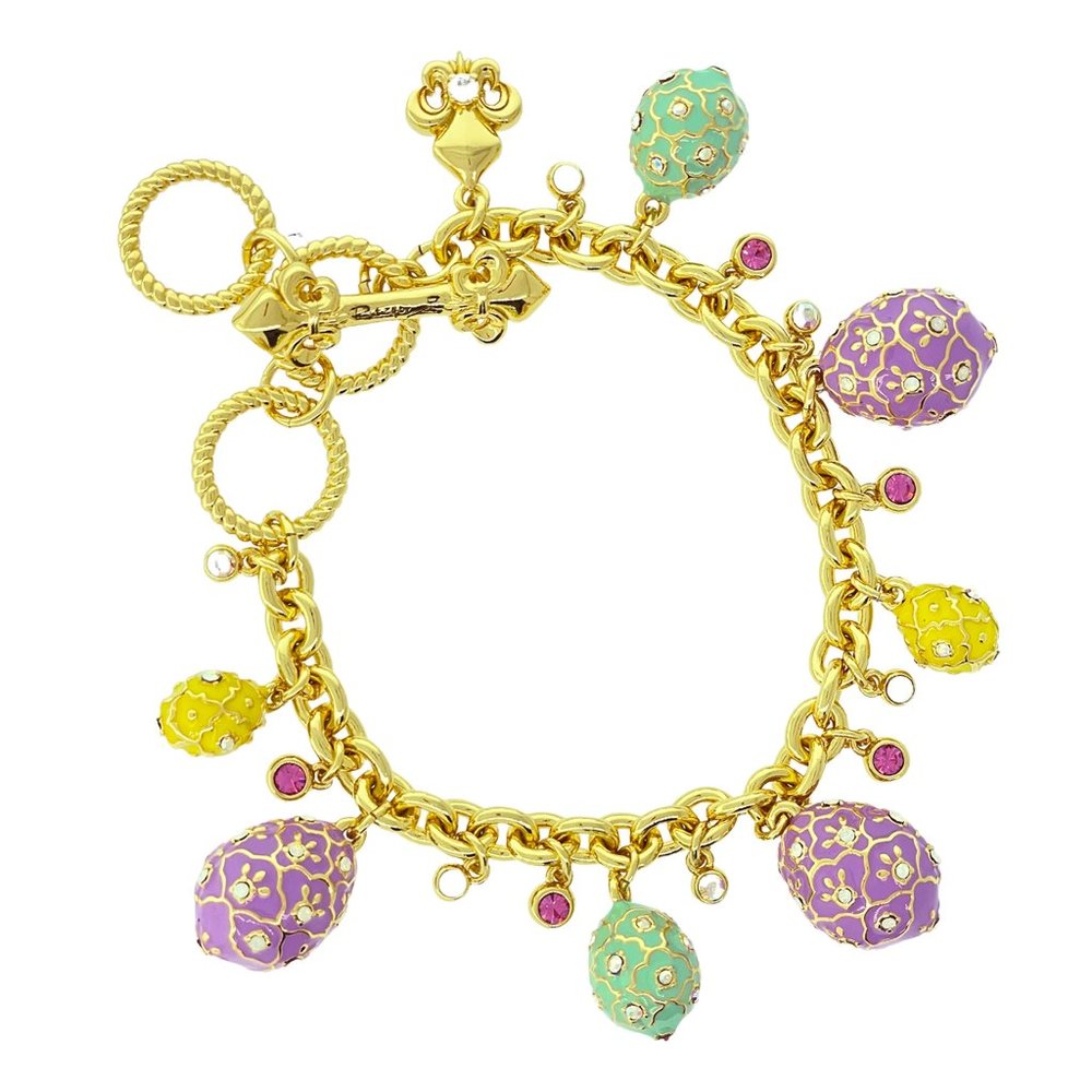 Easter Parade Egg Hunt Pastel Bracelet Ritzy Couture DeLuxe-18K Gold Plating